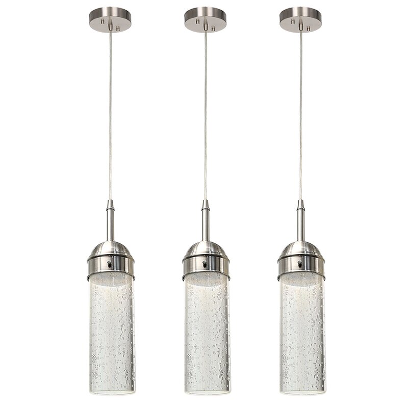 Hykolity 1-Light Led Mini Pendant Light, Kitchen Island Ceiling Fixture